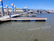 Durable Floating Dock Bridge Marina Pontoon Walkway With Wood Decking