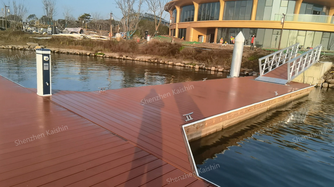 Waterproof Decking Aluminum Floating Dock HDPE EPS Foam Floats Marine Pontoon Pier