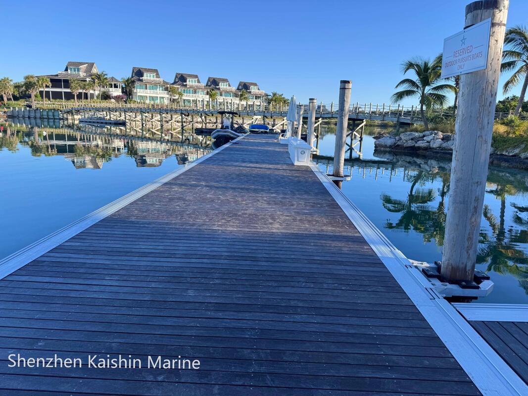 500-600mm Height Aluminum Floating Pontoon with Durable WPC Decking for Marine Applications